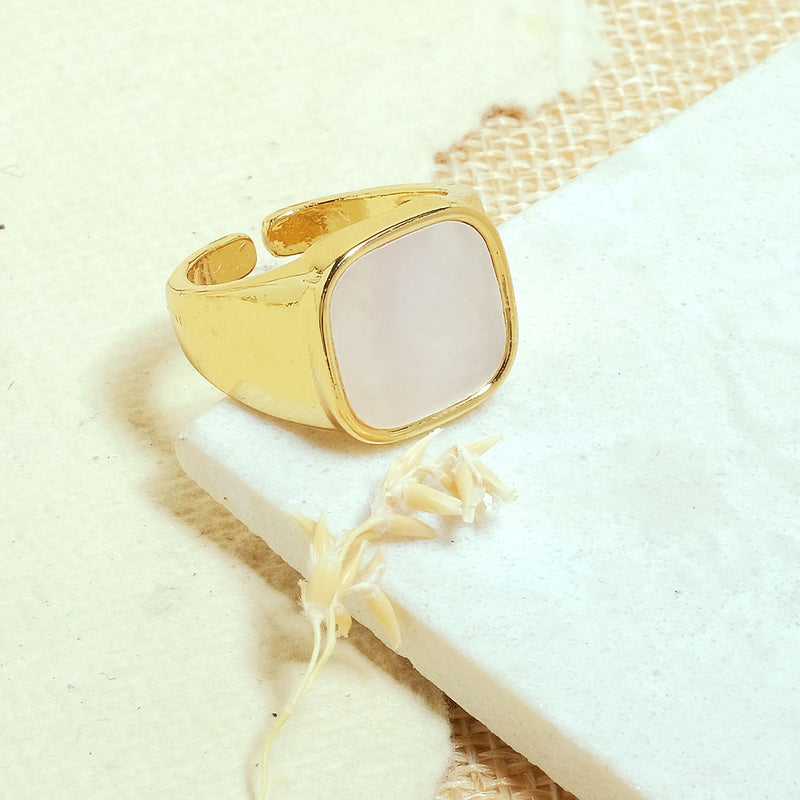 Mother Of Pearl Onyx Men Ring