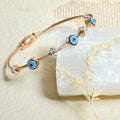 Classic Evil Eye Bangle | Gold-Plated | Rose Gold, Gold & Silver
