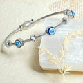 Classic Evil Eye Bangle | Gold-Plated | Rose Gold, Gold & Silver