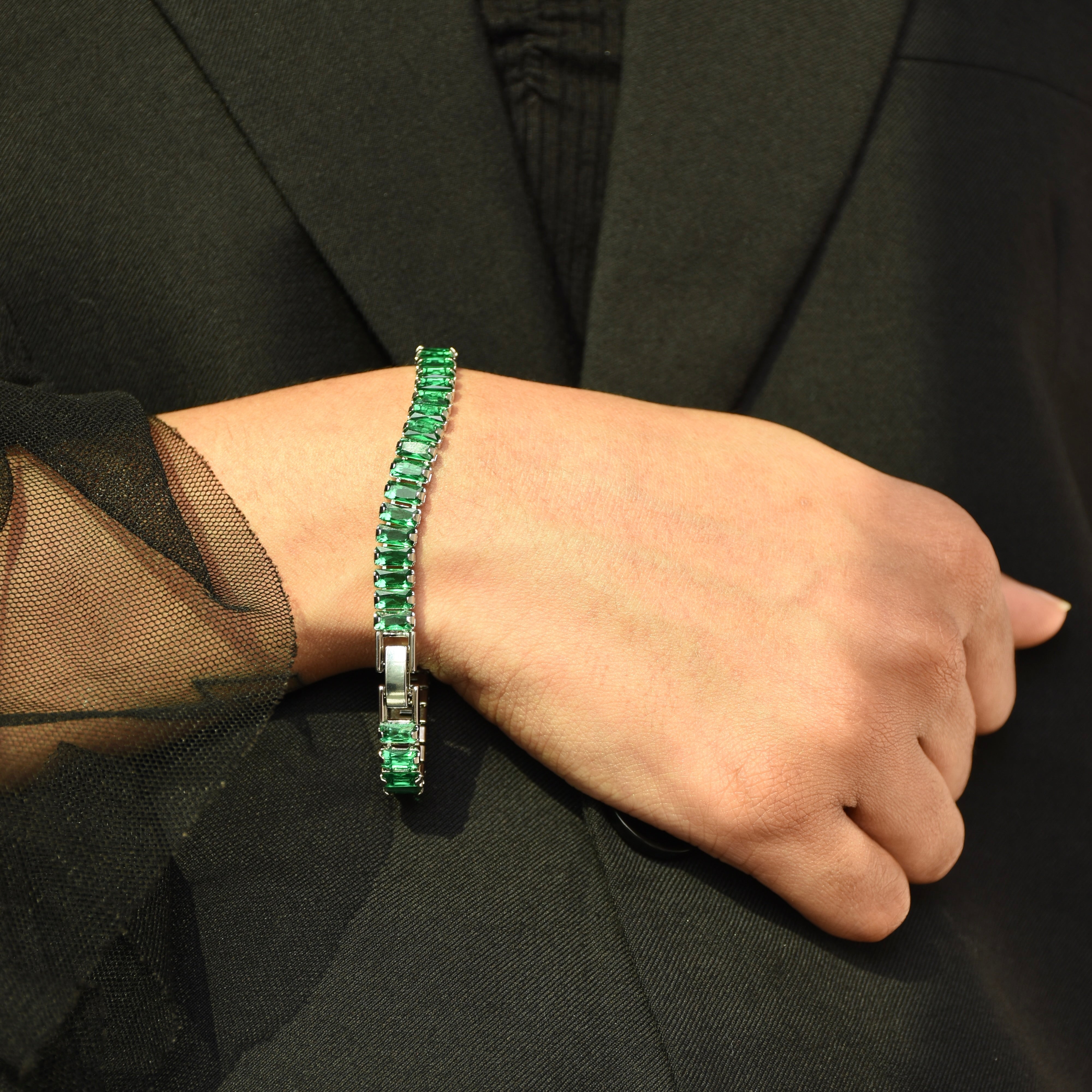 Emerald Elegant Tennis Bracelet