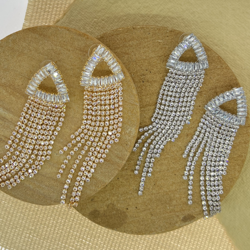 Pinnacle Studded Drop Earrings