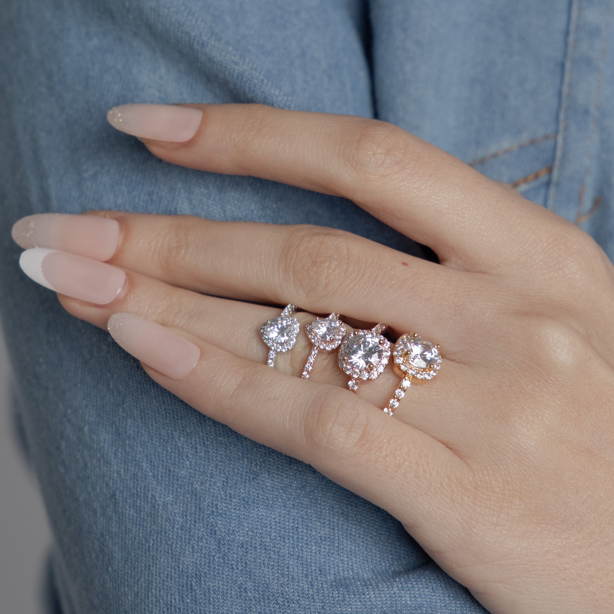 Diamond Shaped Rings - Upakarna Jewelry