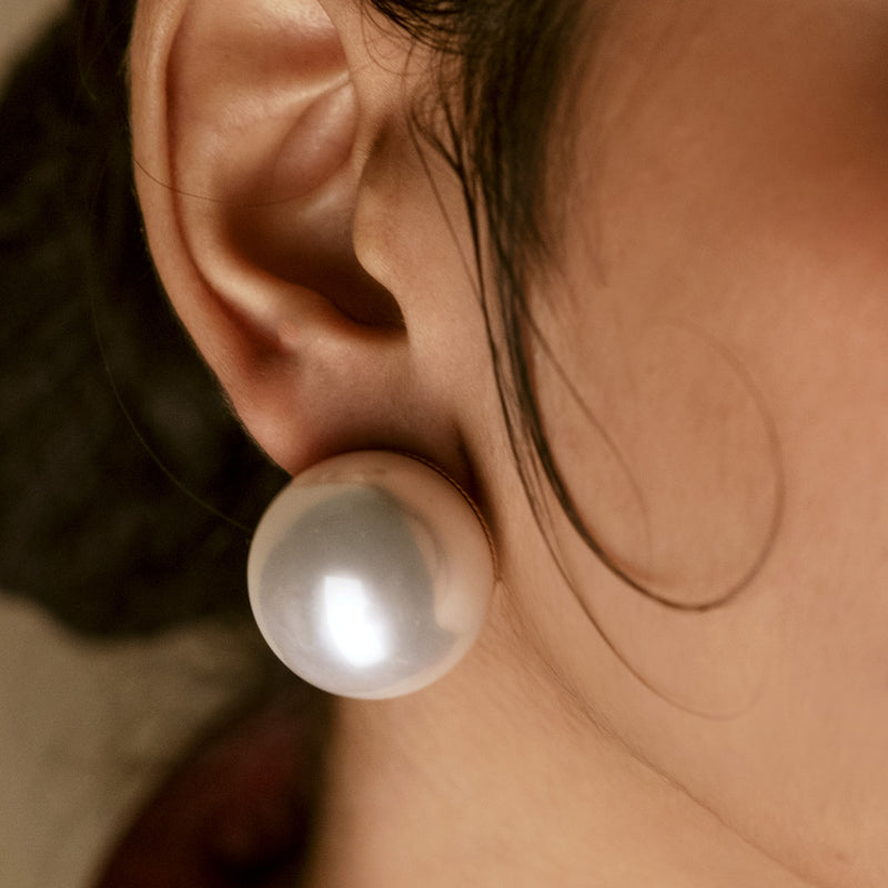 Statement Pearl Ball Earrings