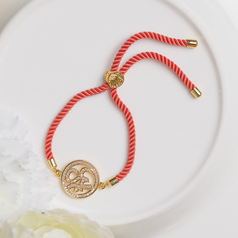 Om Peach Evil Eye Bracelet Edition 5 - Upakarna Jewelry