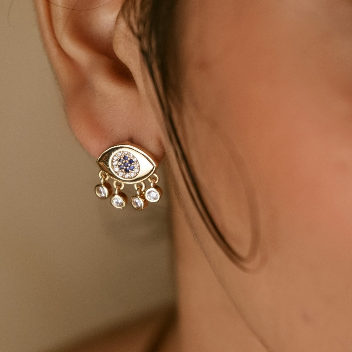 Evil Eye Drop Earrings - Upakarnaproduct_type