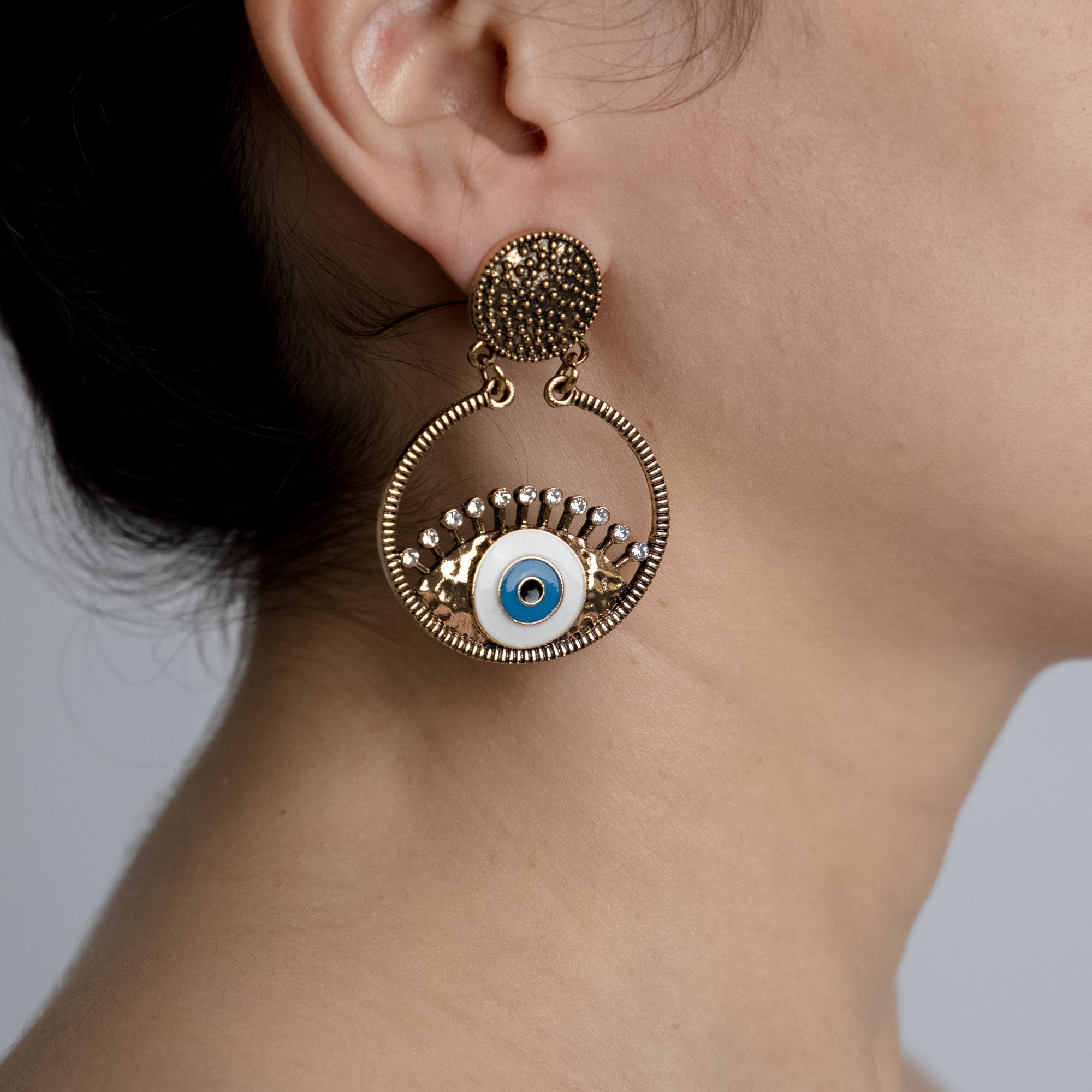 Evil Eye Earrings - Upakarna Jewelry