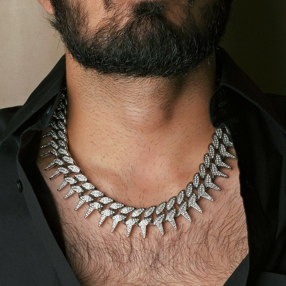 Iced Out Studded Men Chain - Upakarnaproduct_type