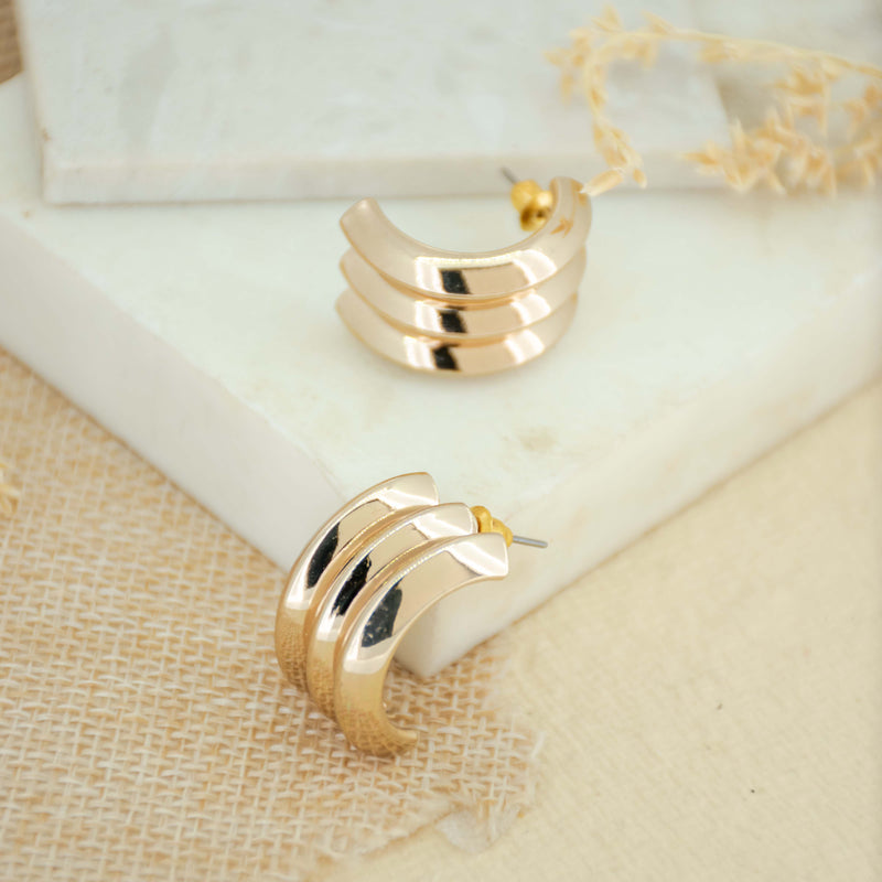 Triple Bold Hoop Earrings
