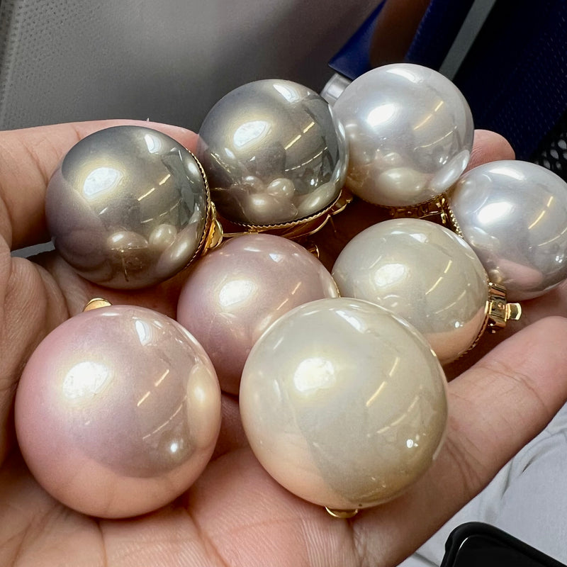 Statement Pearl Ball Earrings - Upakarna Jewelry
