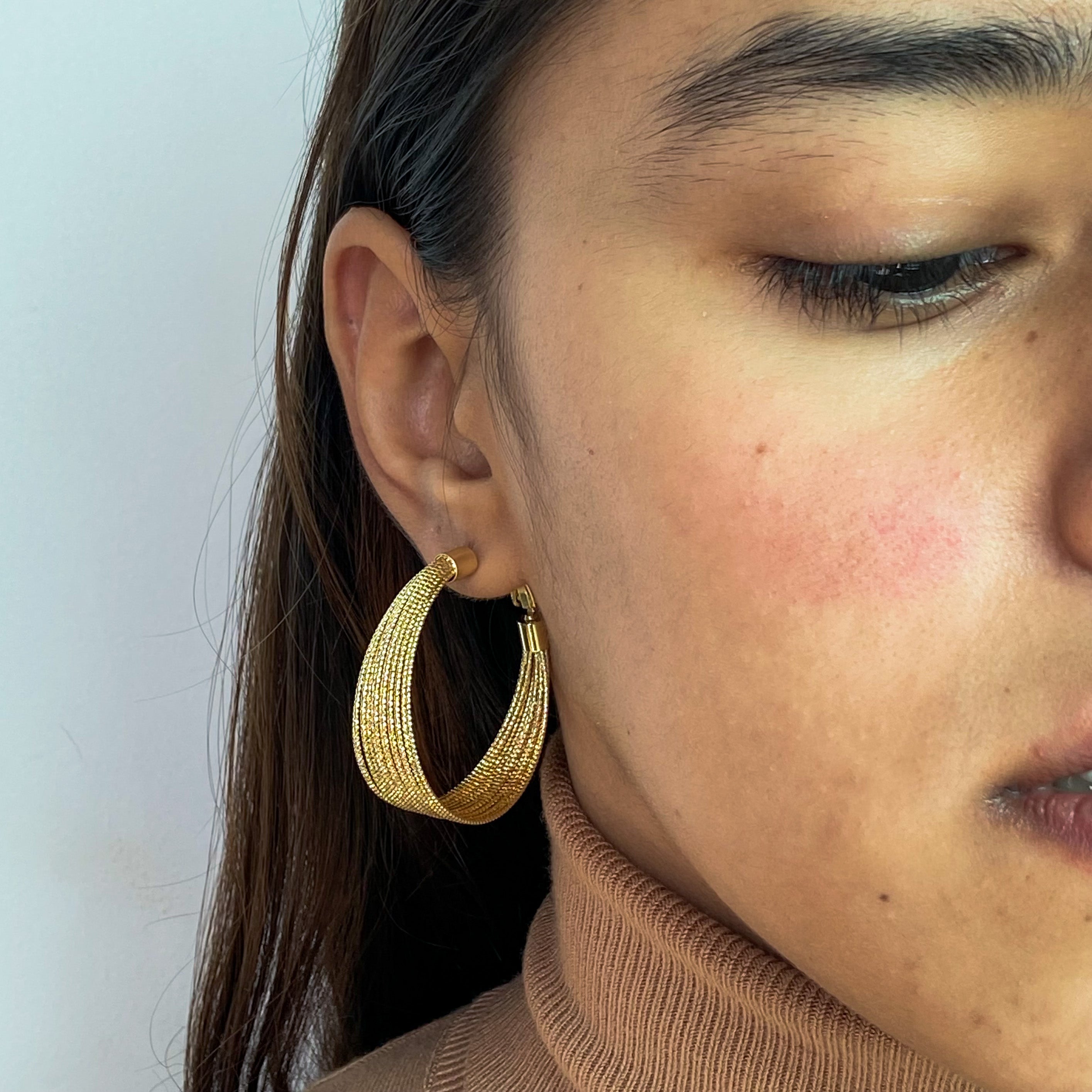 Golden Twinkle Hoops