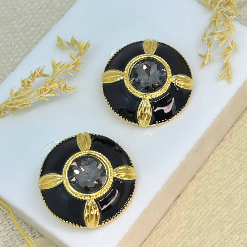 Shadow Stone Stud Earrings