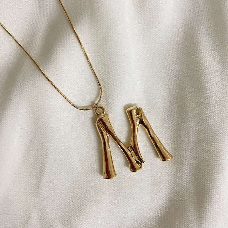 Initial Necklaces - Upakarna Initial Necklaces M A D golden 6