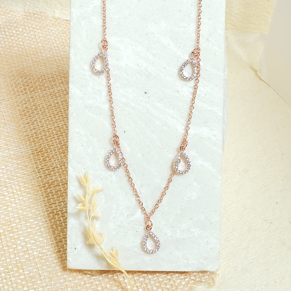 Five Charm Pear Necklace
