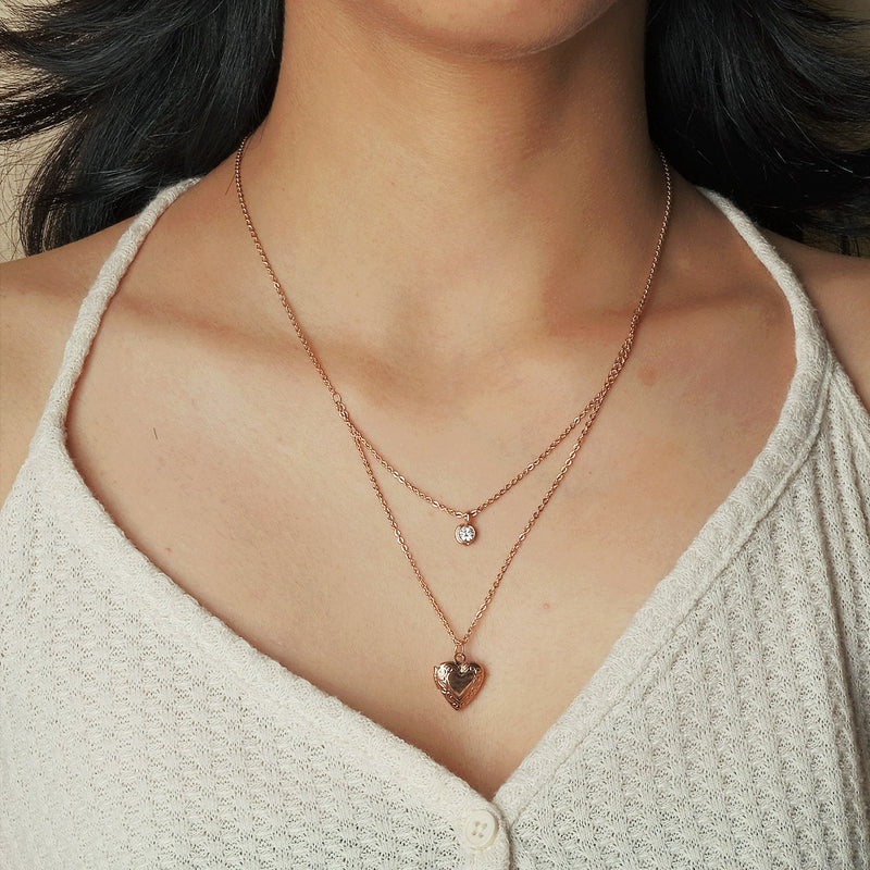The Heart Locket Layered Necklace