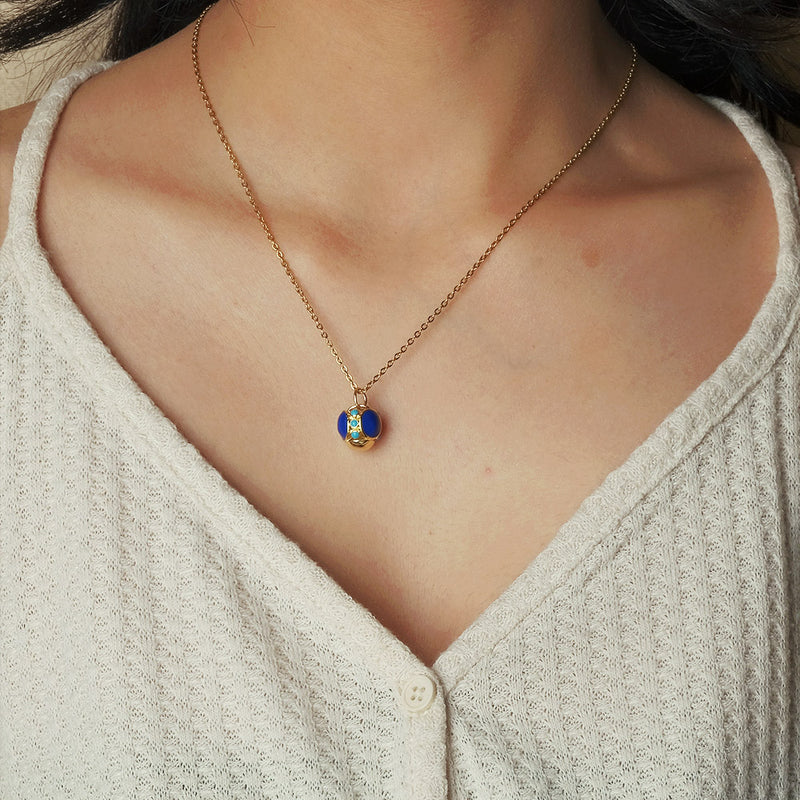 Blue Stone Evileye Necklace