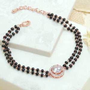 Round Diamond Mangalsutra Bracelet