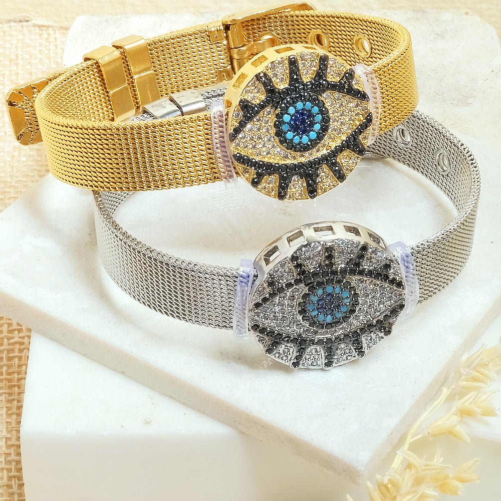 Round Evil Eye Watch Belt - Upakarnaproduct_type