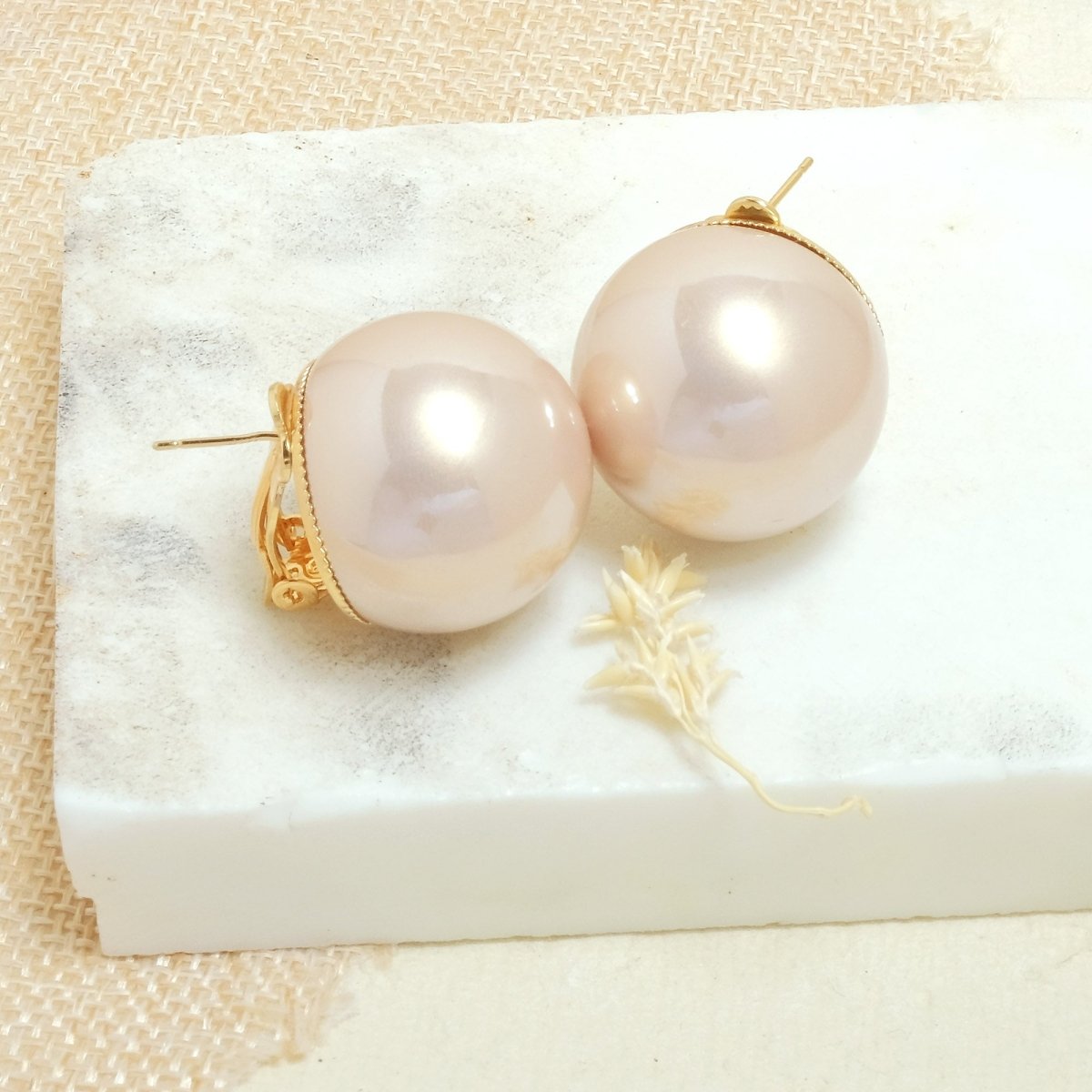 Statement Pearl Ball Earrings - Upakarnaproduct_type