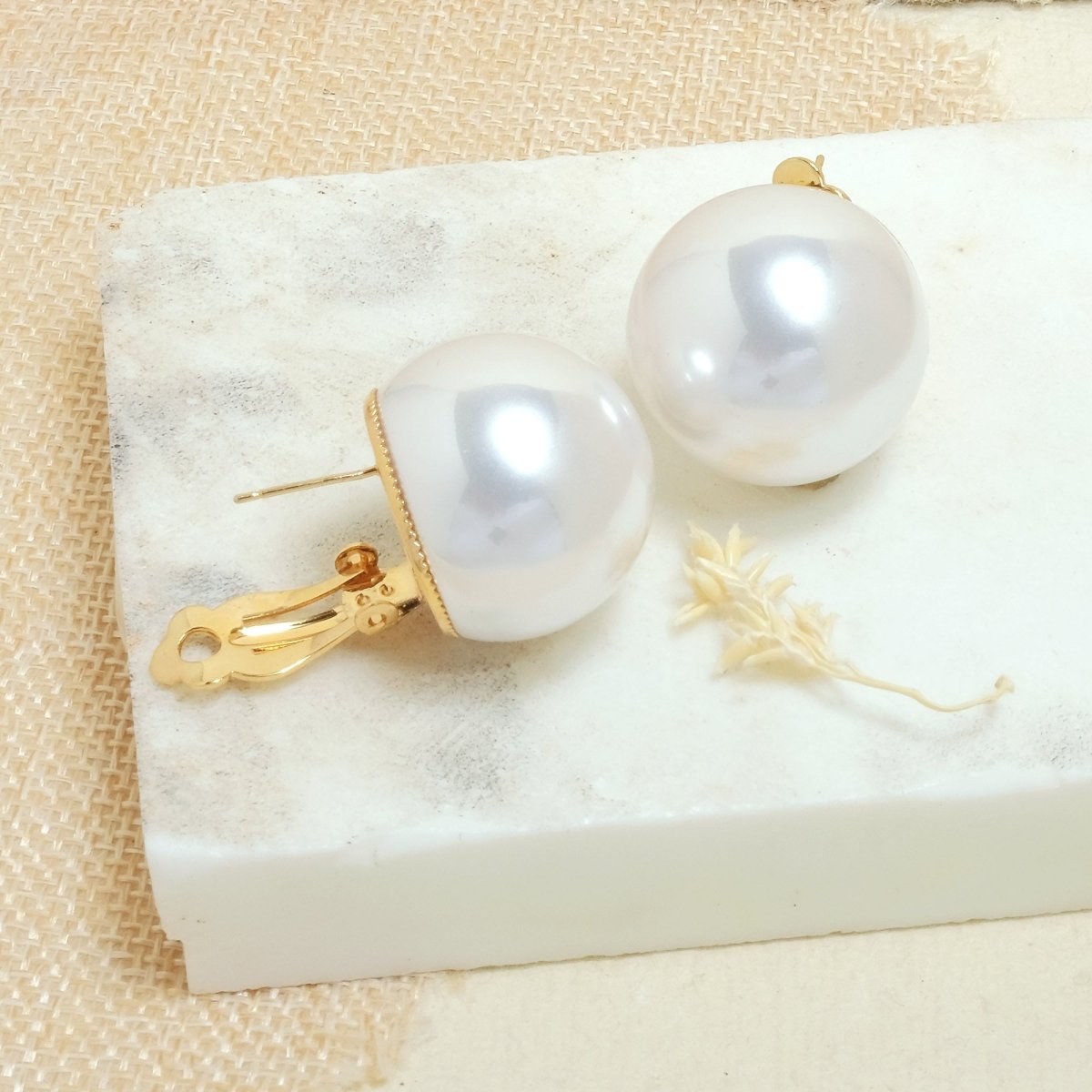 Statement Pearl Ball Earrings - Upakarnaproduct_type