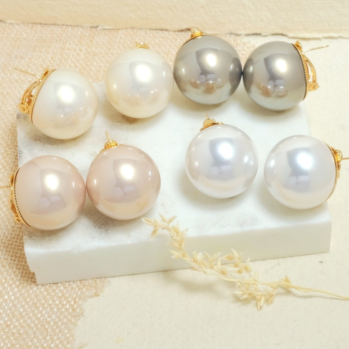 Statement Pearl Ball Earrings - Upakarnaproduct_type