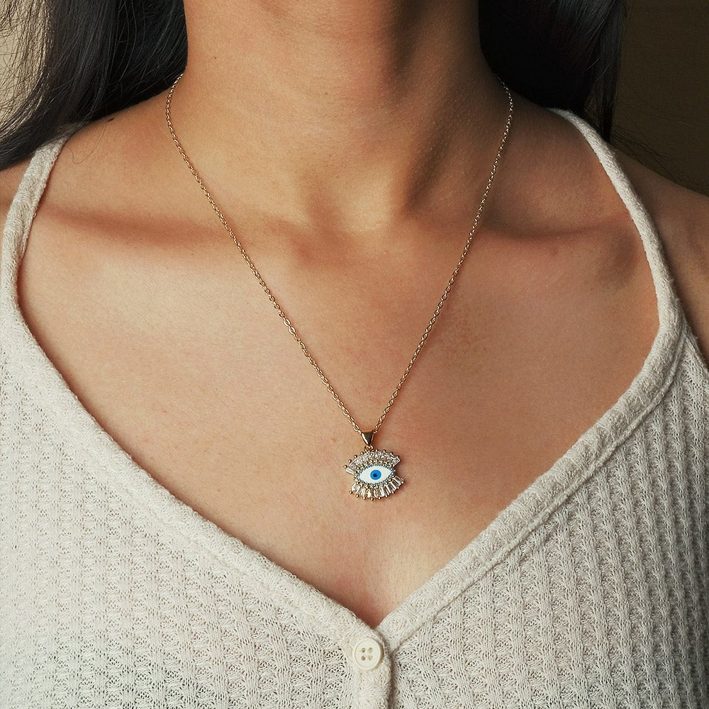 The Gazing Evil Eye Necklace - Upakarna