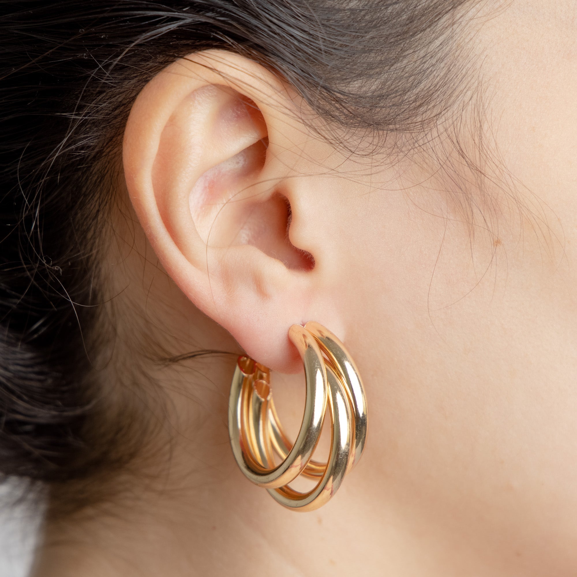 Triple Hoop Earrings - Upakarna Jewelry